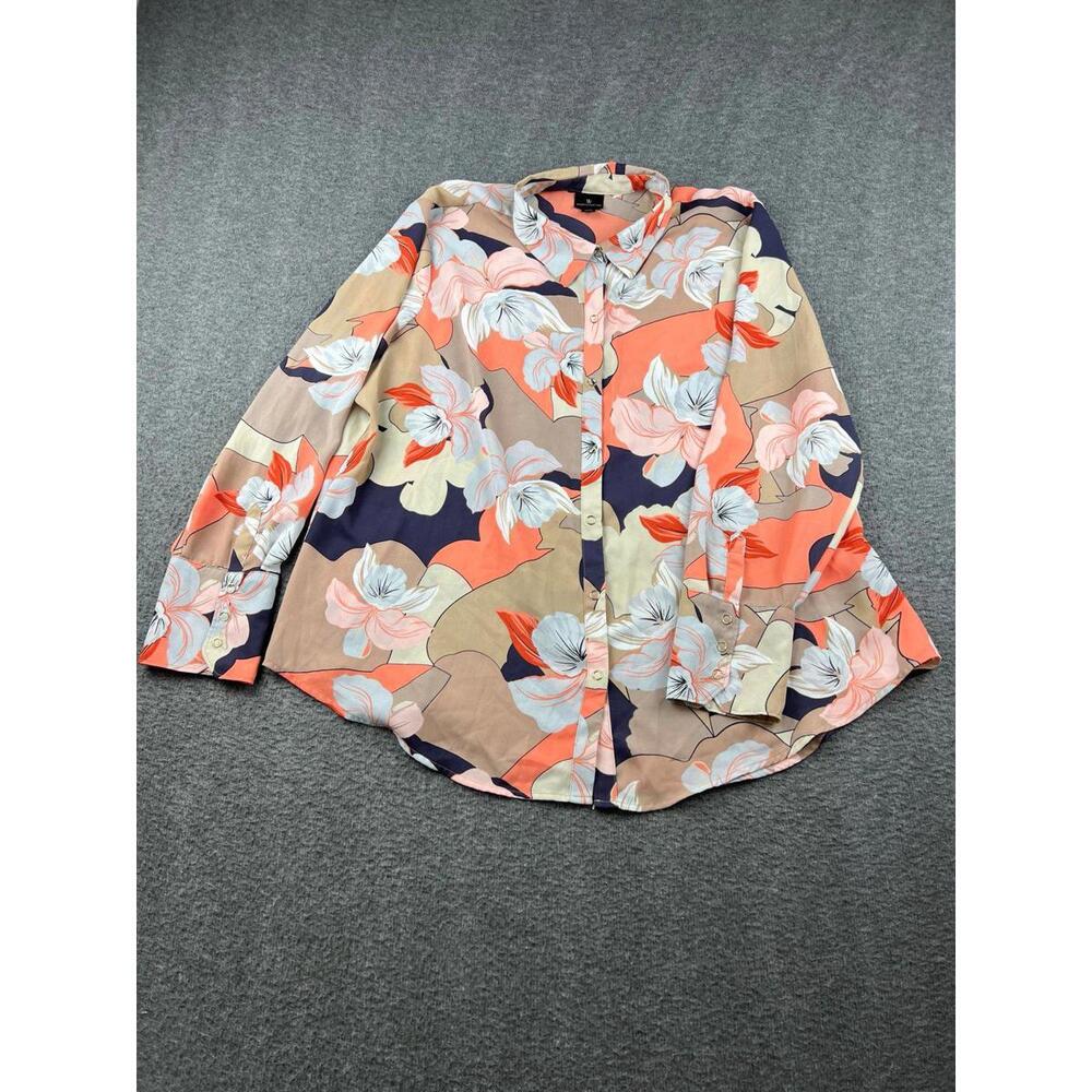 Worthington Floral Print Women's‎ Blouse Size XXL